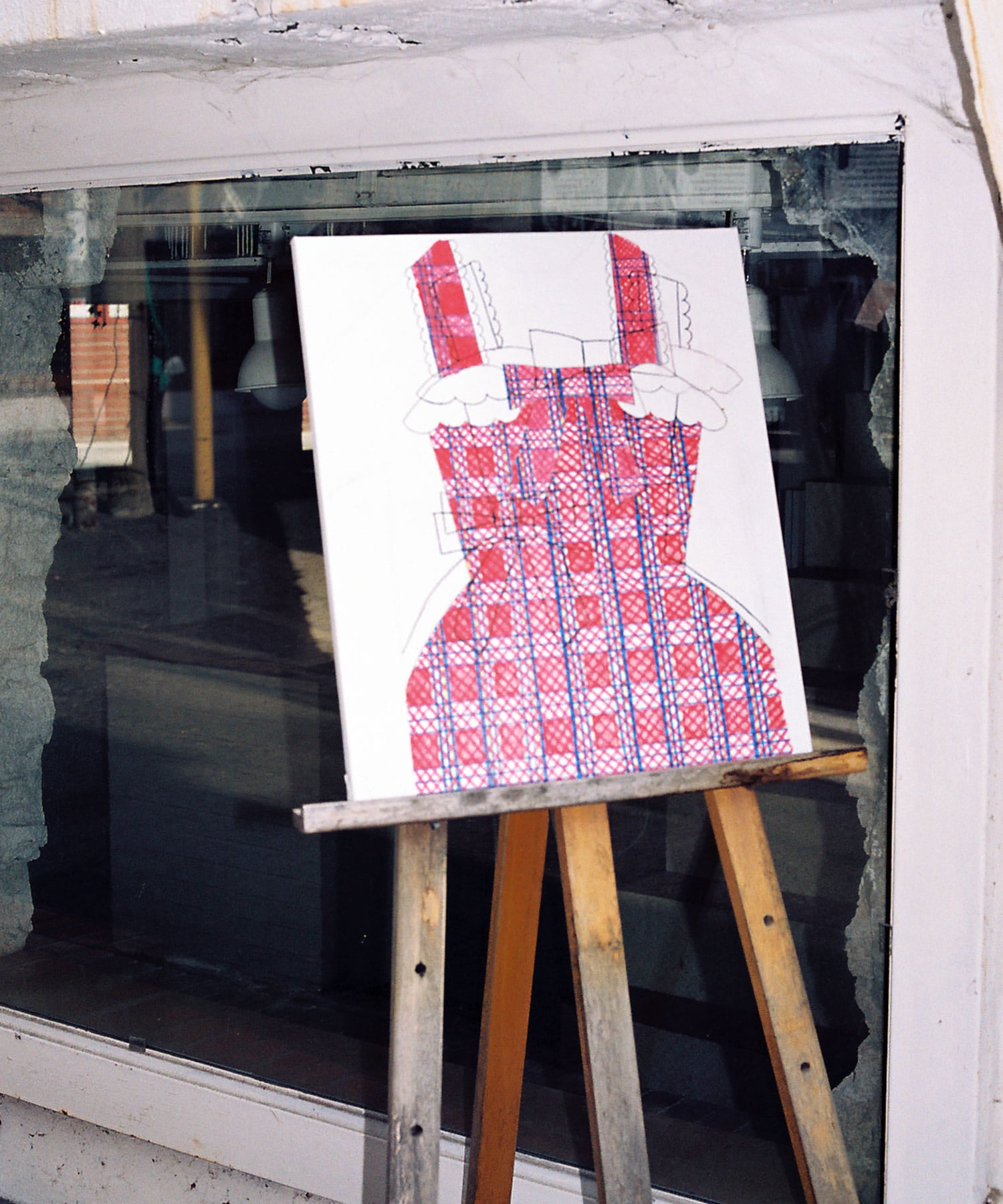 Nice Ghost Club Mimichan Ffats Check Ribbon Big Big Tee [White]