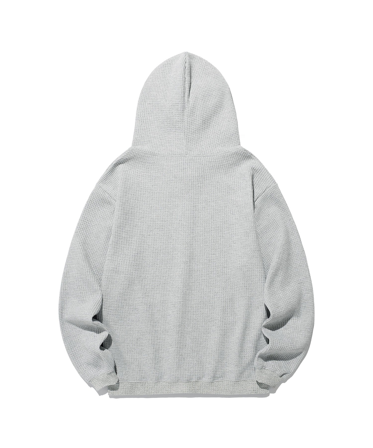 Nice Ghost Club Skull Ribbon Waffle Hoodie Zip Up [Grey]