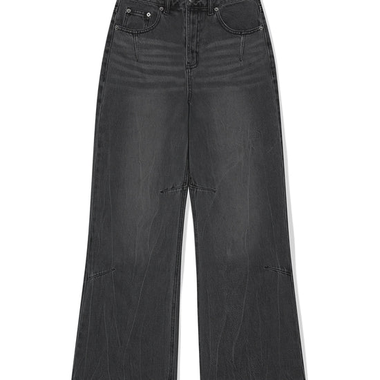 Mahagrid Washed Dart Denim Pant [Black]