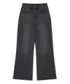Mahagrid Washed Dart Denim Pant [Black]