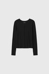 General Idea WOMAN Airy Round Neck Pintuck T-Shirt