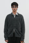 General Idea UNISEX Hairy Zip-Up Collar Cardigan