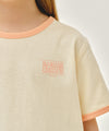 Marithé François Girbaud Kids Small Classic Logo Ringer Tee Light Purple
