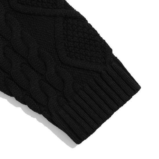 Nice Ghost Club 3 Stars Cable Knit [Black]