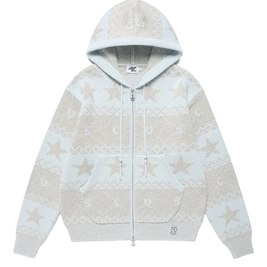 Cavish Nordic Knit Zip Up Hoodie