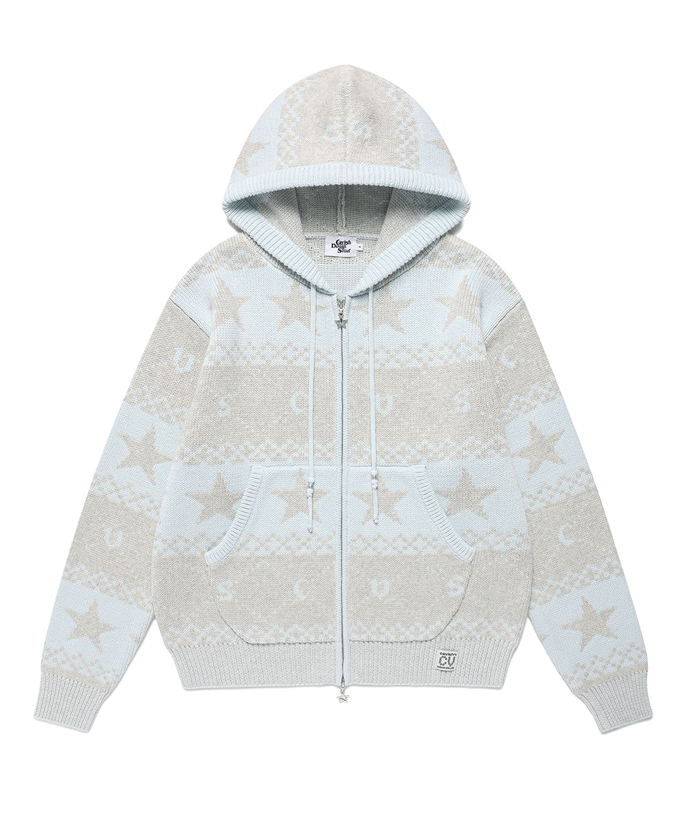 Cavish Nordic Knit Zip Up Hoodie
