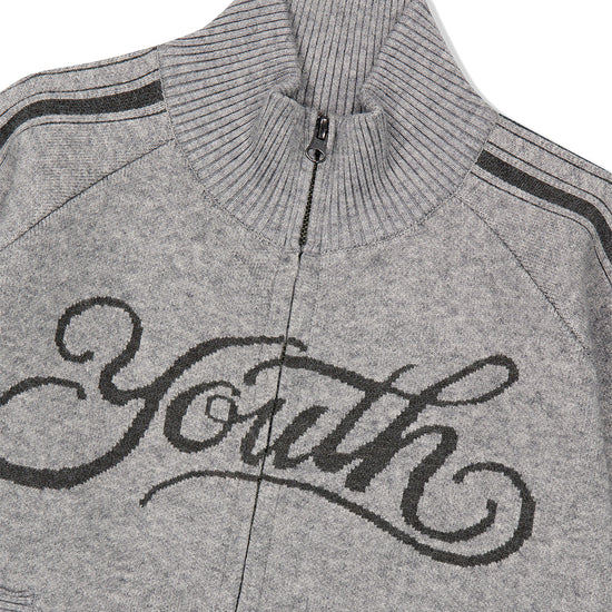 Mahagrid Youth Zip Up Cardigan [Grey]