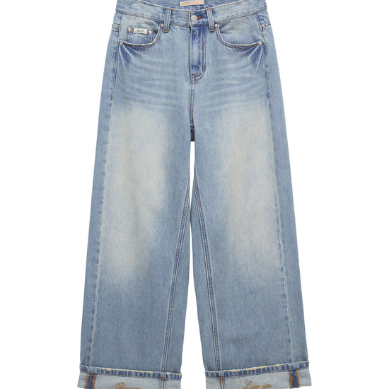 Bitter Cells Harlow Roll Up Denim Pants - Light Blue