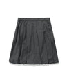 Nice Ghost Club FFATS Check Balloon Layered Skirt Pants [Charcoal]