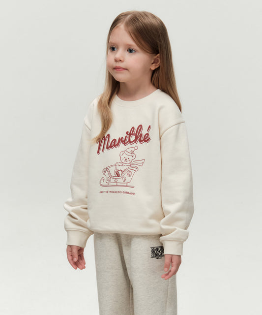 Marithé François Girbaud Kids Holiday Sweatshirt (Brushed) Cream