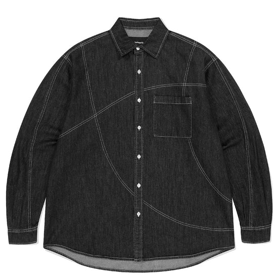 Mahagrid Stitched Denim Shirt