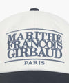 Marithé François Girbaud CLASSIC LOGO 6PANEL COLOR BLOCK CAP ivory