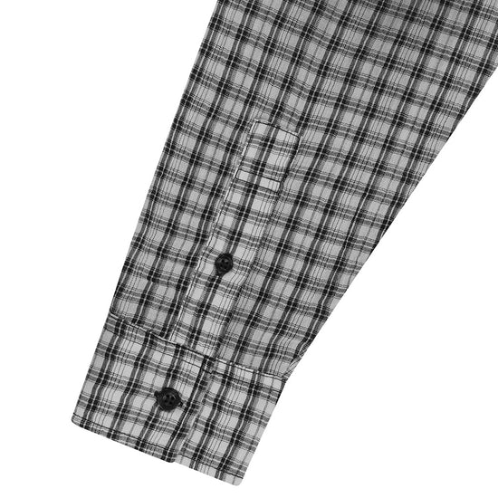 Mahagrid SPRAY DYEING CHECK CROP SHIRT