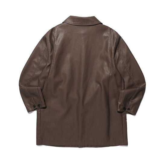 Nice Ghost Club PU Leather Work Car Coat