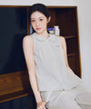 Marithé François Girbaud W ROUND COLLAR SLEEVELESS BLOUSE