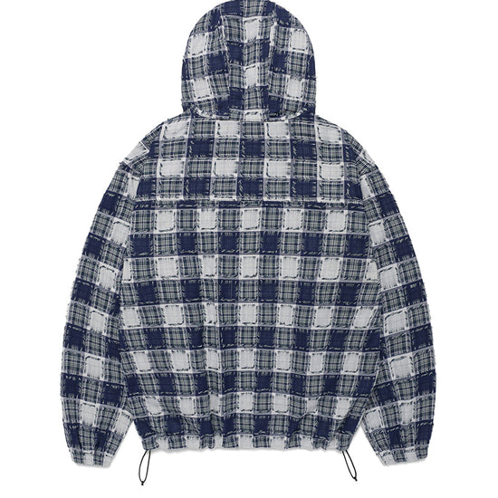 Cavish Kyurin Wear Hooded Check Wind Breaker Multi