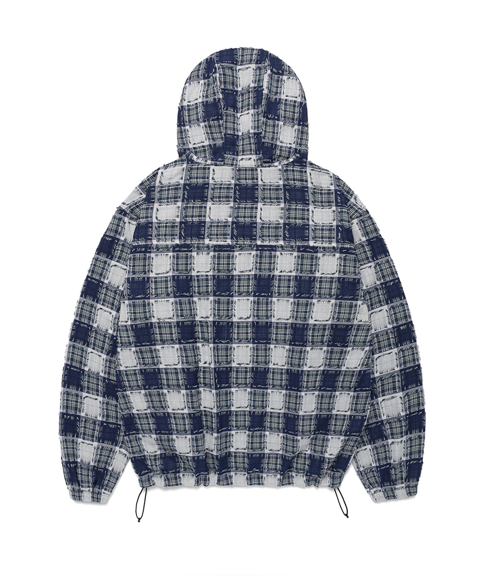 Cavish Kyurin Wear Hooded Check Wind Breaker Multi