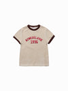 ADLV Woman Classic Logo Embroidery Ringer Short Sleeve T-Shirt
