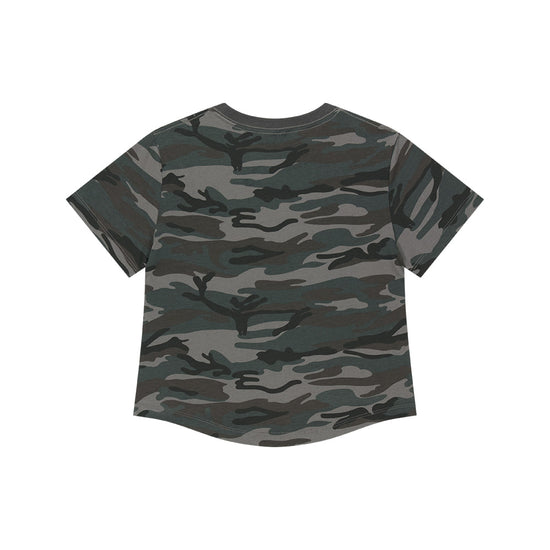 Mahagrid Camo Pattern Basic Logo Crop Tee
