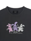 MLB Women's Small Bunny Graphic Slim Semi Crop T-shirts