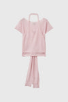 General Idea WOMAN See-Through Halterneck Layered Knit Set [PINK]