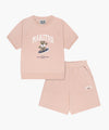 Marithé François Girbaud Kids Raglan Half Sweat Set-Up Indi Pink