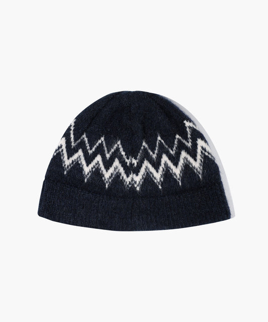 Marithé François Girbaud Fair Isle Beanie Navy