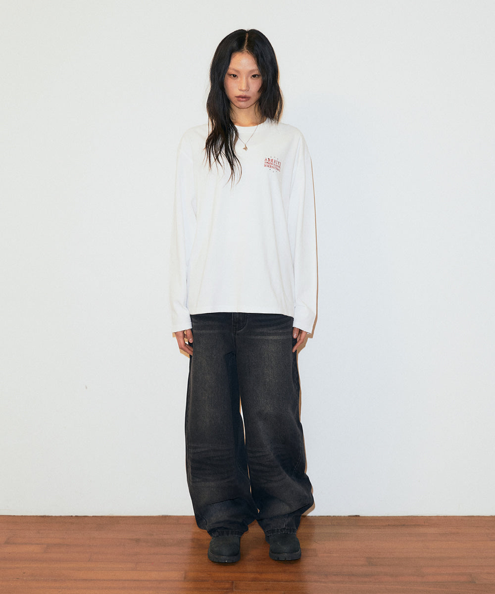 Mahagrid STAR ARCHIVE LONG SLEEVE TEE [WHITE]