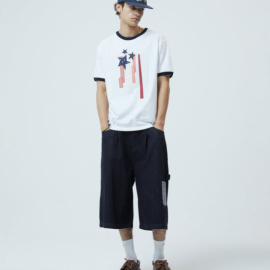 Mahagrid Bermuda Check Pocket Denim Short [Indigo]