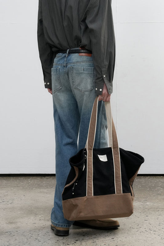 General Idea Unisex Easy Canvas Tote Shoulder Bag [Black]
