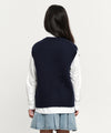 Marithé François Girbaud Kids Argyle Knit Vest Navy