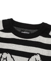 Nice Ghost Club Skull Rabbit Stripe Knit