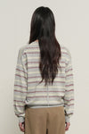 General Idea WOMAN Mix Stripe V-Neck Pullover