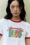 ADLV Woman AC Bear Crop Ringer T-Shirt