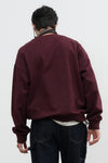 General Idea UNISEX Classic Appliqué Oversized Sweatshirt [BURGUNDY]