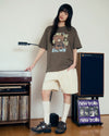ADLV LINE FRIENDS BROWN STAR SHORT SLEEVE T-SHIRT