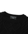 Nice Ghost Club 3 Stars Cable Knit [Black]