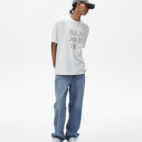 Mahagrid Letters Logo Tee White