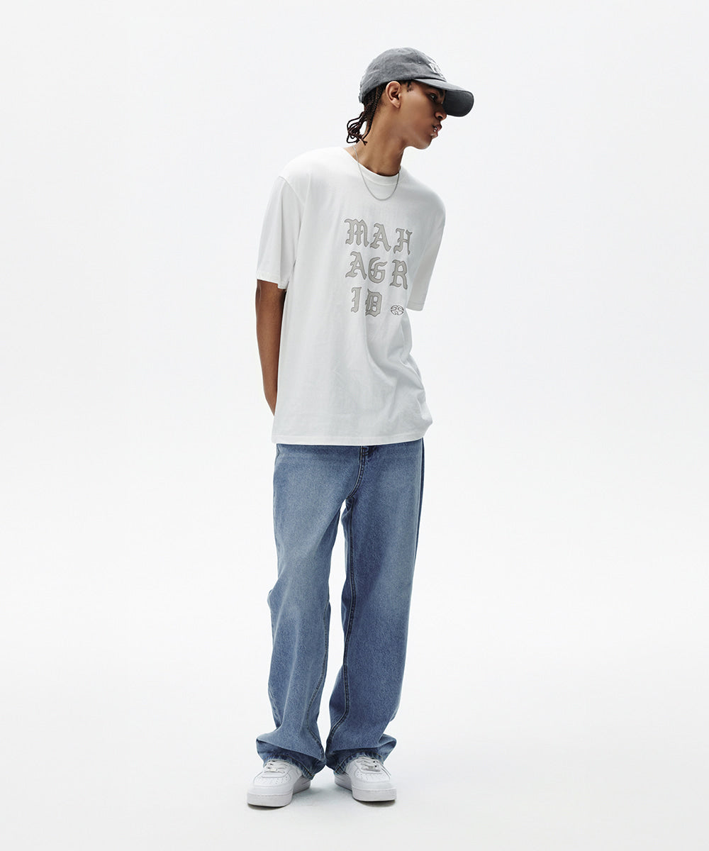 Mahagrid Letters Logo Tee White