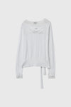 General Idea WOMAN Tie Unbalanced Layered Pullover