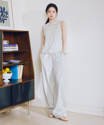 Marithé François Girbaud W MARINE EASY PANTS stripe