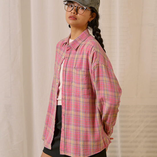 Bitter Cells Pop Overfit Check Shirt