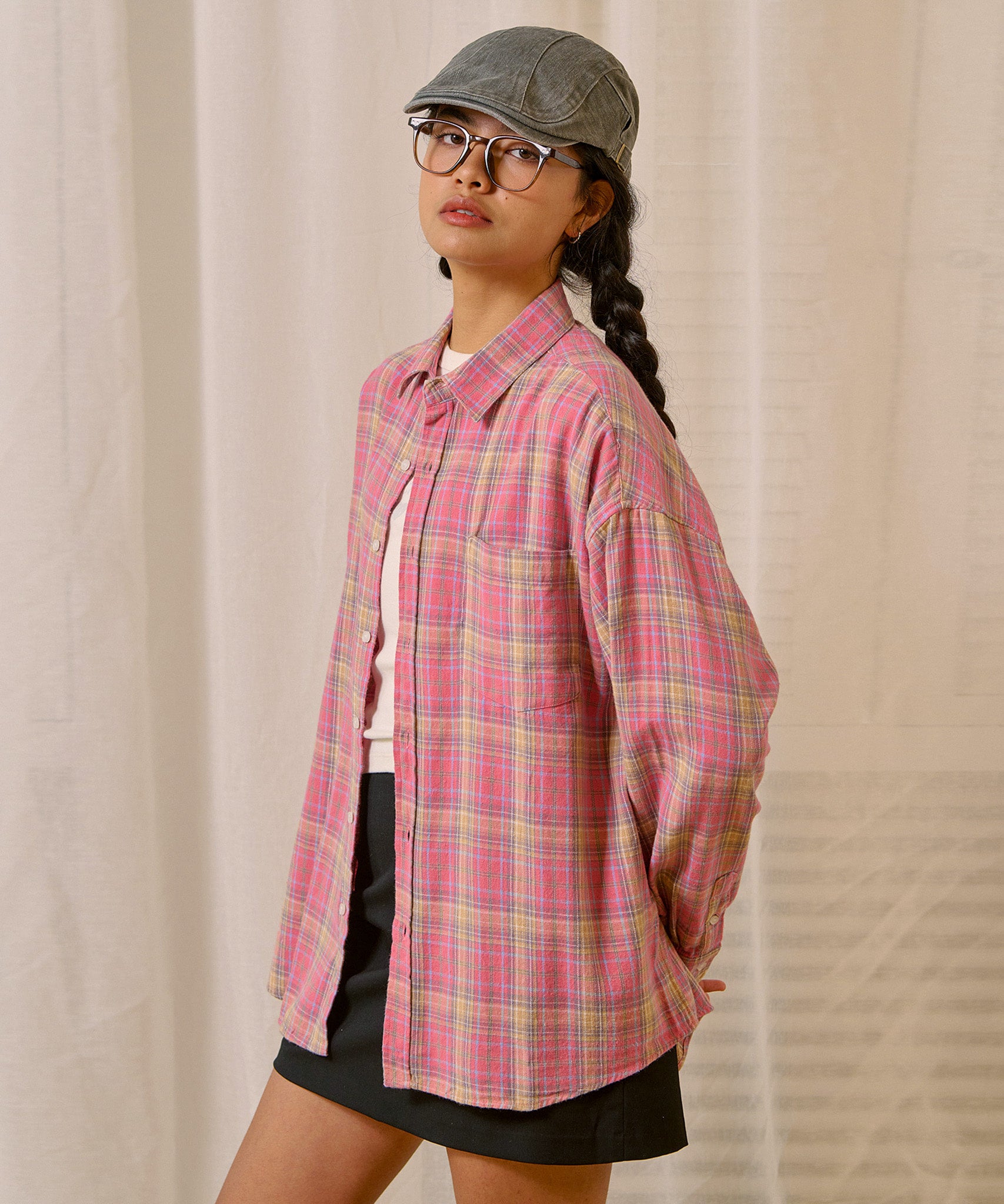 Bitter Cells Pop Overfit Check Shirt