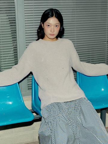 ADLV Destroyed Mineral Long Sleeve Knit