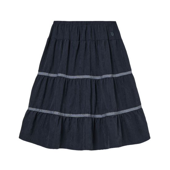 AEAE Check Midi Tiered Skirt