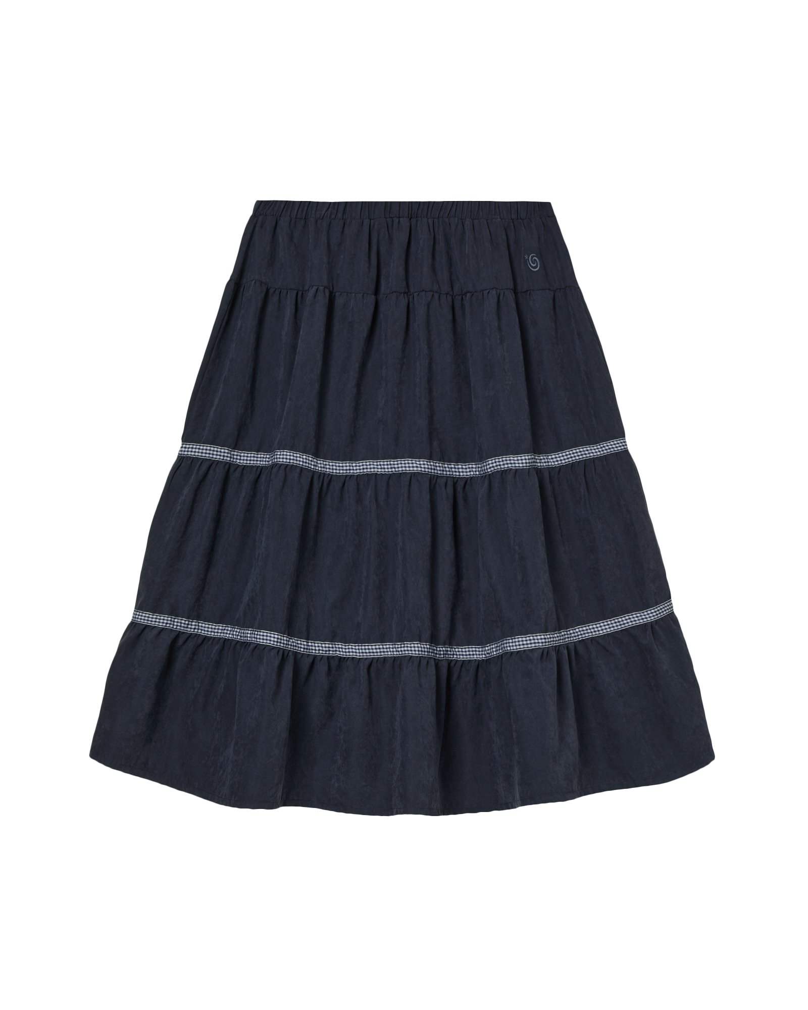 AEAE Check Midi Tiered Skirt