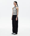 Mahagrid Denim Printed Halter Knit