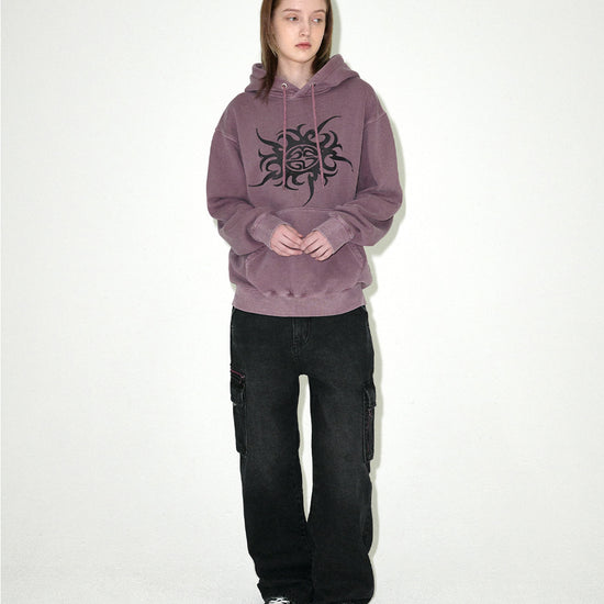 Mahagrid Washed Zip Cargo Denim Pant [Black]