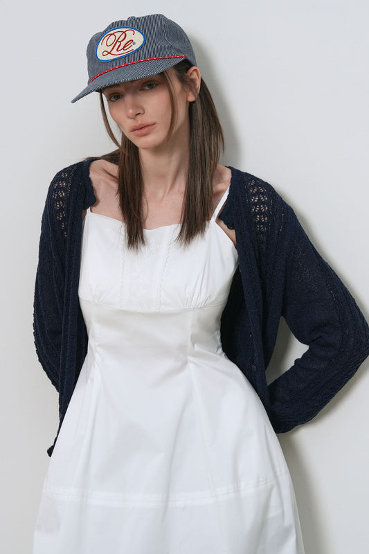 General Idea WOMAN Boucle Punching Ruffle Cardigan