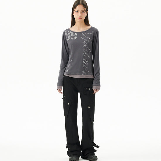 Mahagrid TRUTH LAYERED LONG SLEEVE TEE